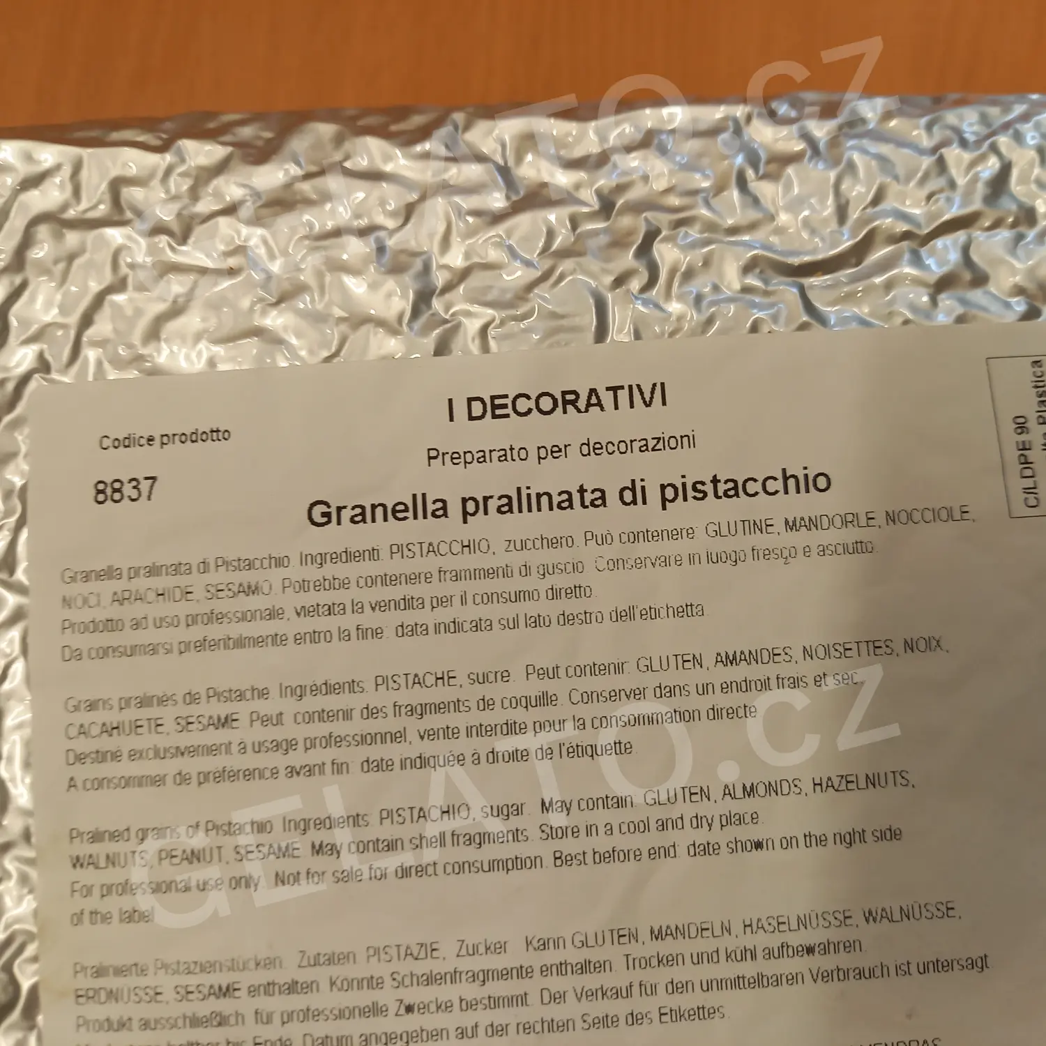 2 kg - Pistáciová drť na zdobení, vakuově zabaleno, Stella