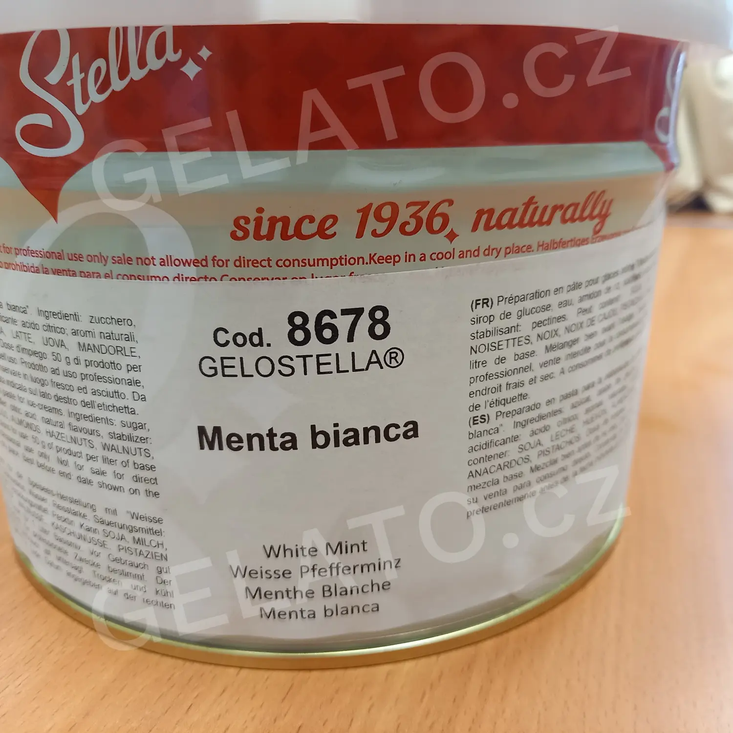 3 kg - Máta Bílá - ochucovací pasta hladká, Stella