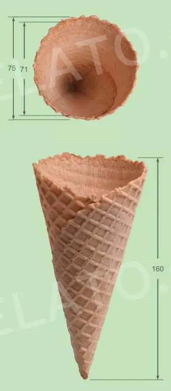 Zmrzlinové kornoutky Jumbo Piccolo, karton 180 kornoutků, Suncone