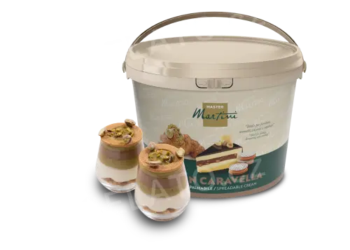 5 kg - Hotový křupavý Pistáciový krém Caravella, Master Martini