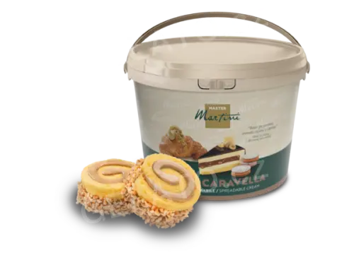 5 kg - Hotový Mléčný a Lískooříškový krém Caravella, Master Martini