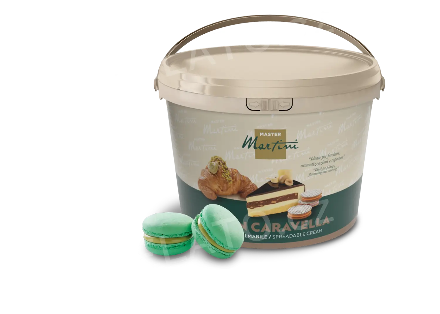 5 kg - Hotový Pistáciový krém Caravella, Master Martini