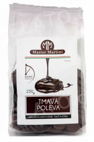 250 g - Tmavá kakaová poleva Centramerica 16% - disky, Master Martini