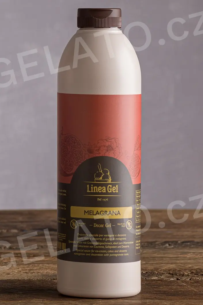 1 kg - Granátové jablko - poleva s kousky, LineaGel