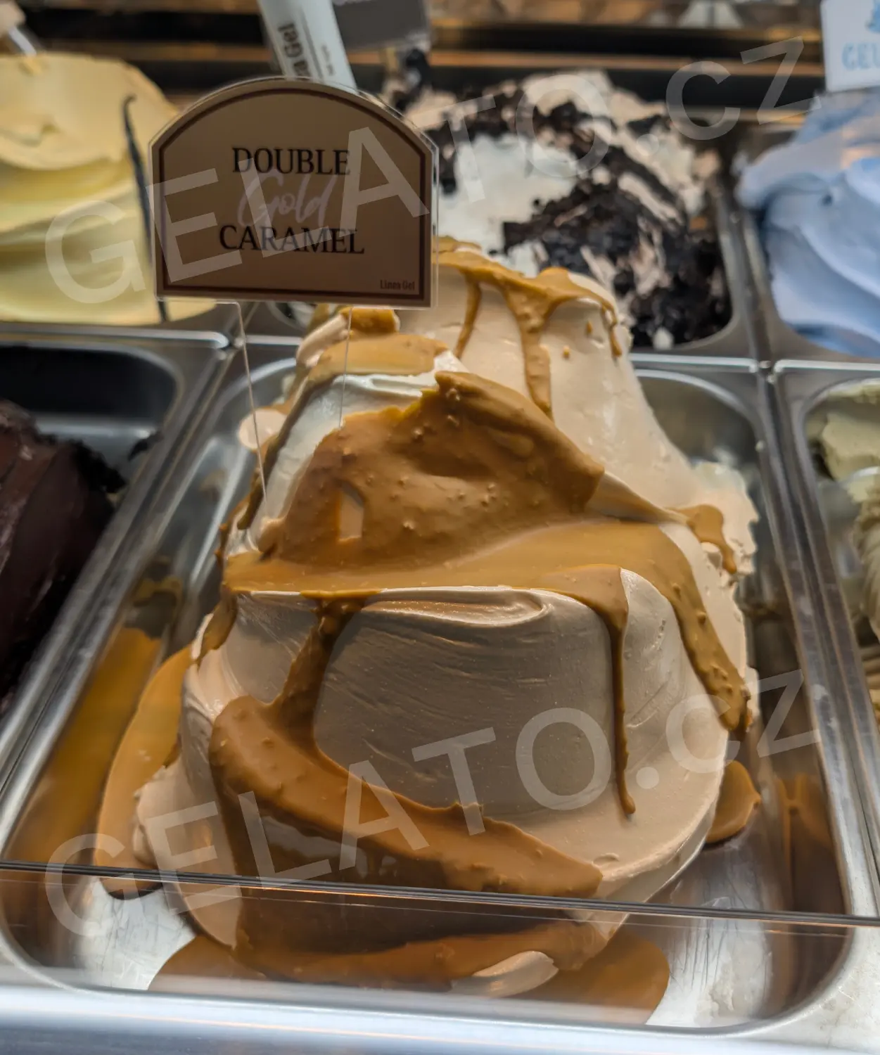 1 kg - Stracciatella Zlatý karamel - poleva hladká nanuková, LineaGel