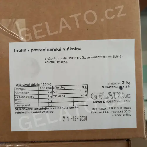 2 kg - Inulin - potravinářská vláknina