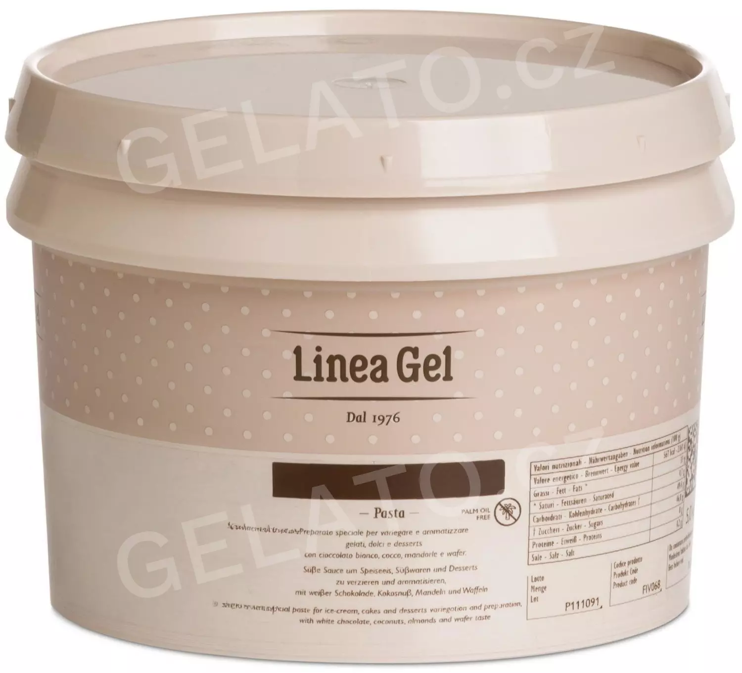 3 kg - Morella Karamel - krémová poleva s kousky, LineaGel