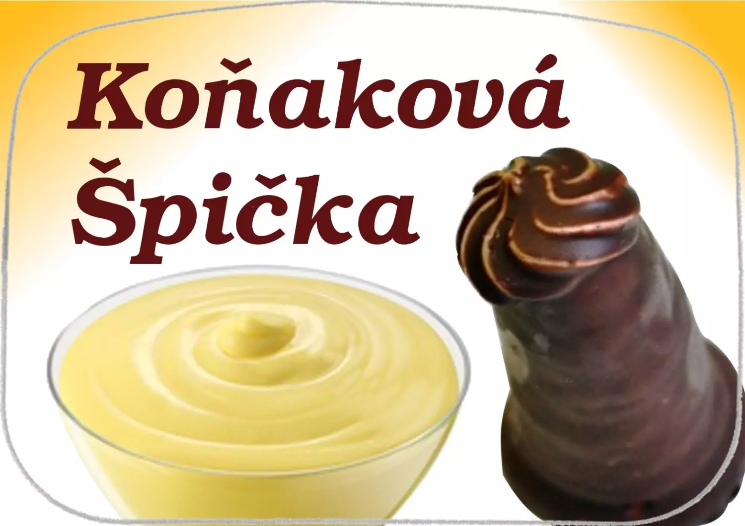 Zmrzlina smetanová Koňaková špička