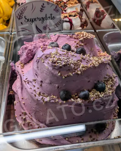 1 kg - Supergelato, borůvkový jogurt s cereáliemi - kompletní jogurtová zmrzlinová směs, LineaGel