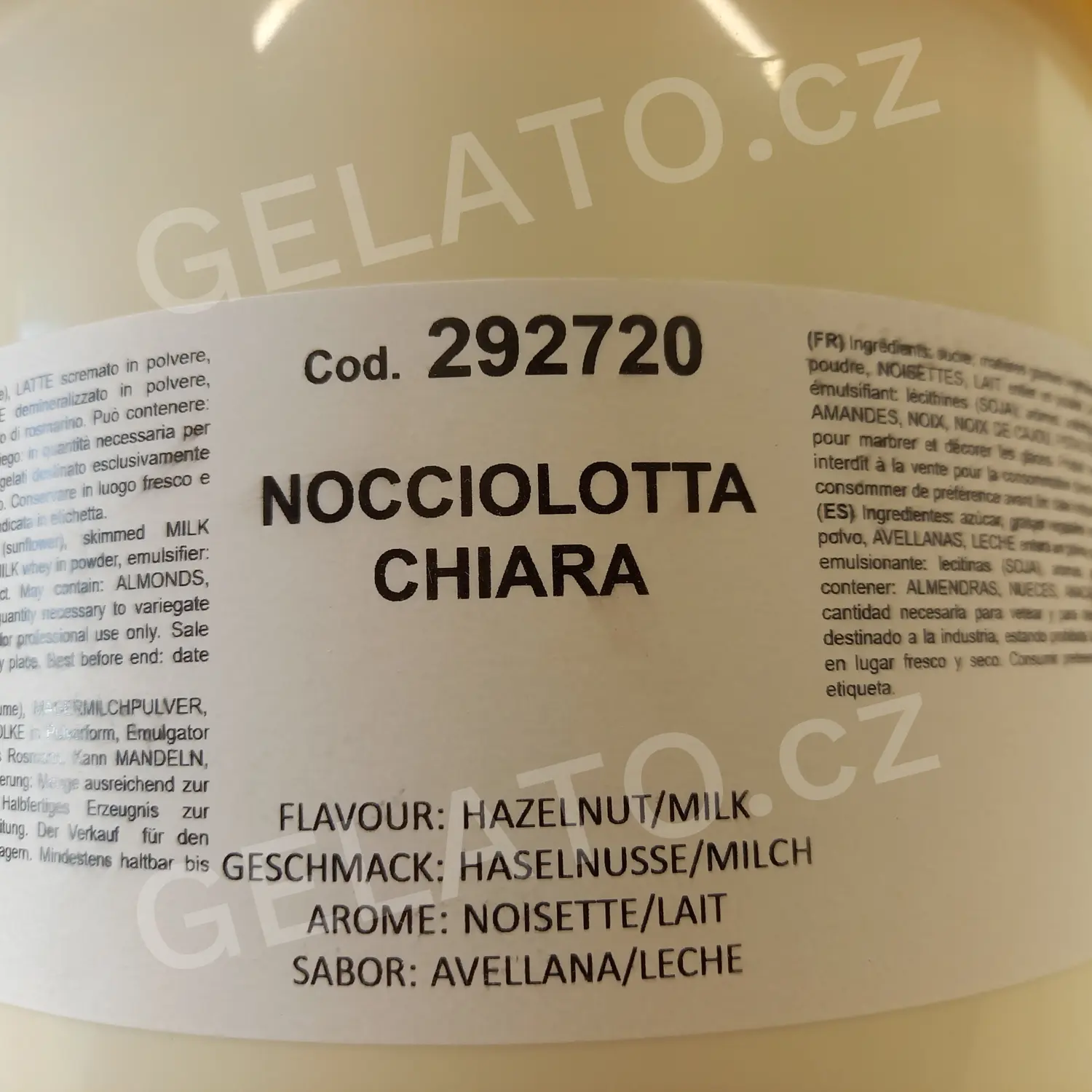 5 kg - Nocciolotta Lískový oříšek - krém lískooříškový, Montebianco