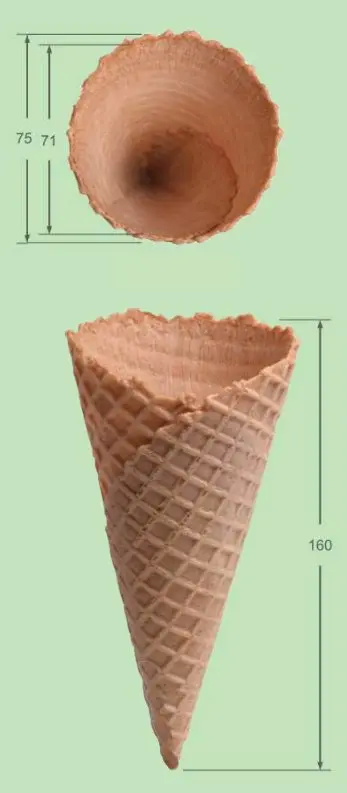 180 ks - Zmrzlinové kornoutky Jumbo Piccolo, karton 180 kornoutků, Suncone