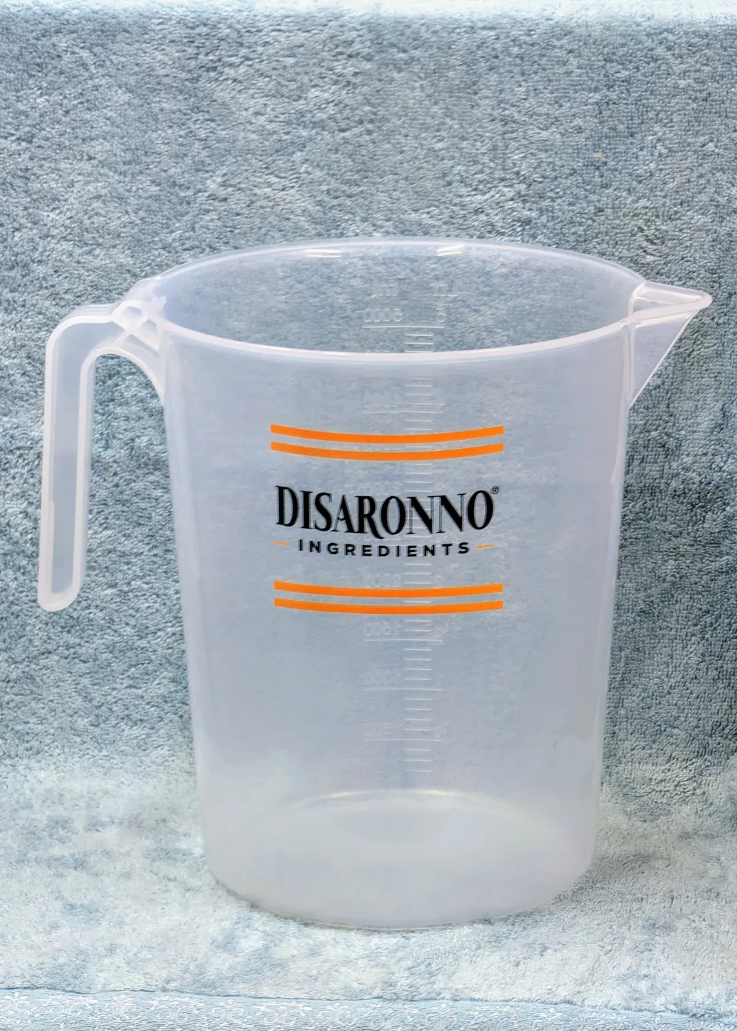 Karafa 5 litrů, s měřítkem, průhledná plast, Disaronno