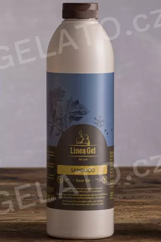 1 kg - Černý bez plody - poleva s kousky, LineaGel, AKCE