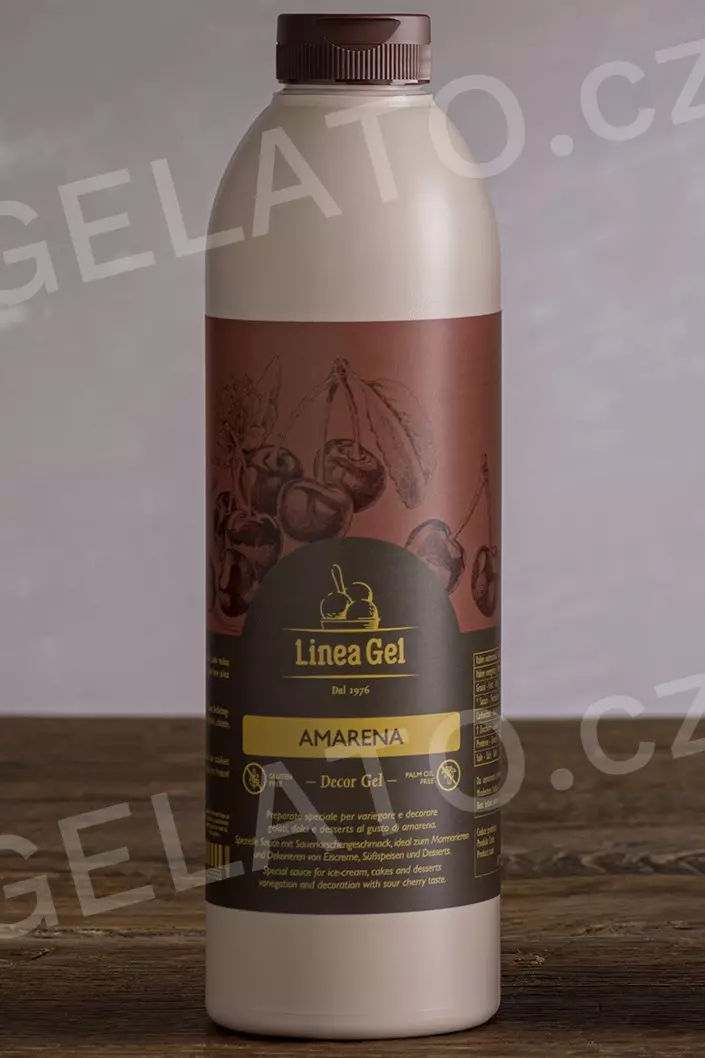 1 kg - Višeň Amarena - poleva s kousky, LineaGel