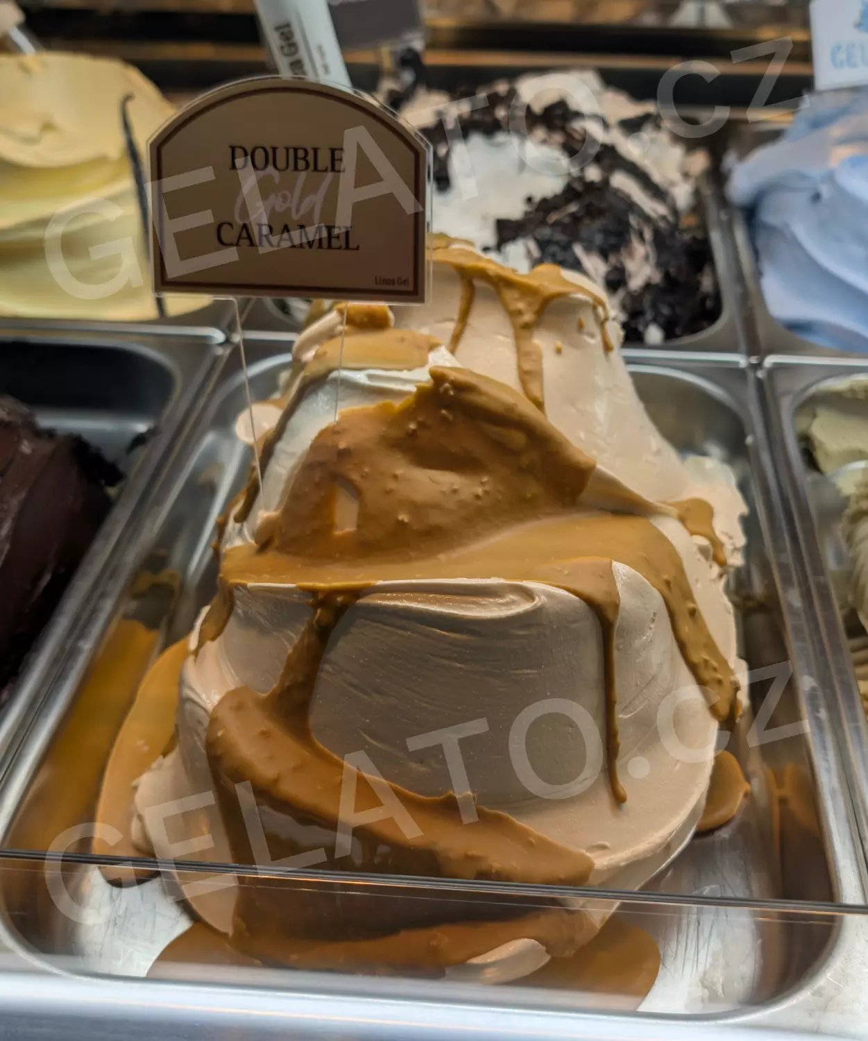 1 kg - Stracciatella Zlatý karamel - poleva hladká nanuková, LineaGel