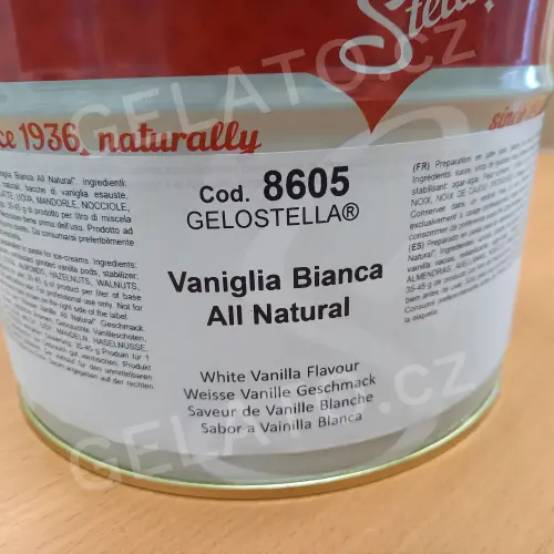 3 kg - Vanilka Bílá All Natural - ochucovací pasta hladká, Stella