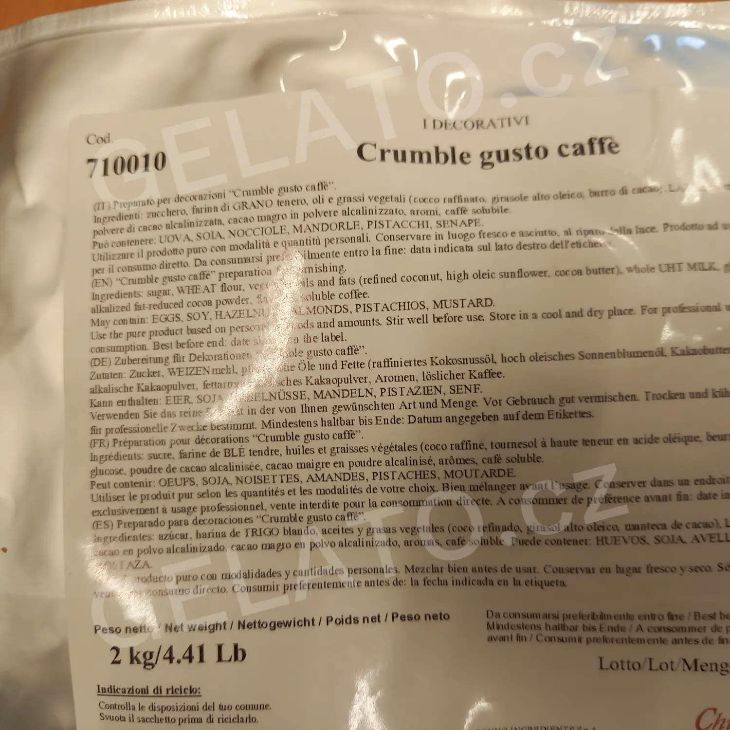 2 kg - Crumble Kávový - posyp na dochucení a dekoraci, Stella